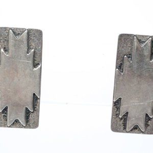 Vintage Navajo Native American sterling silver ear